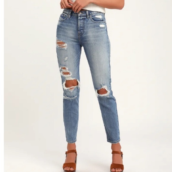 Lulu’s Pistola Nico High Rise Mom Jeans - Picture 1 of 7